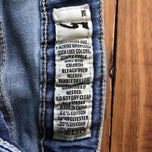 INDIGO Rein colored jeans size 5 artist boho skinny stretchy denim faded blue - Picture 5 of 11